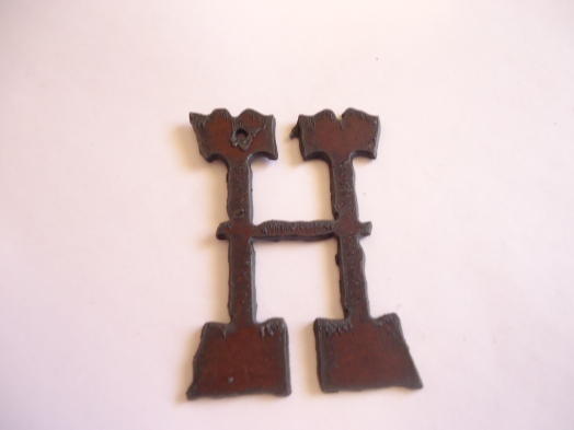 (image for) Initial Letter Western Metal "H" - Pendant #WM-H